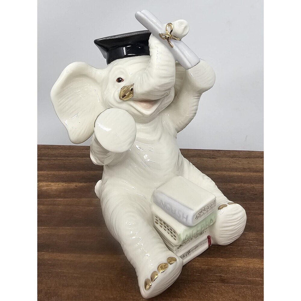 Lenox Best Of The Class Porcelain Graduation Elephant Figurine 4.5" Diploma
